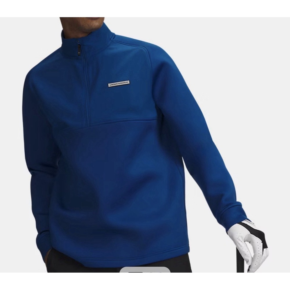 Under Armour Drive Pro Hybrid Mens ½ Zip Long Sleeve Golf Jacket Blue Sz XL NWT